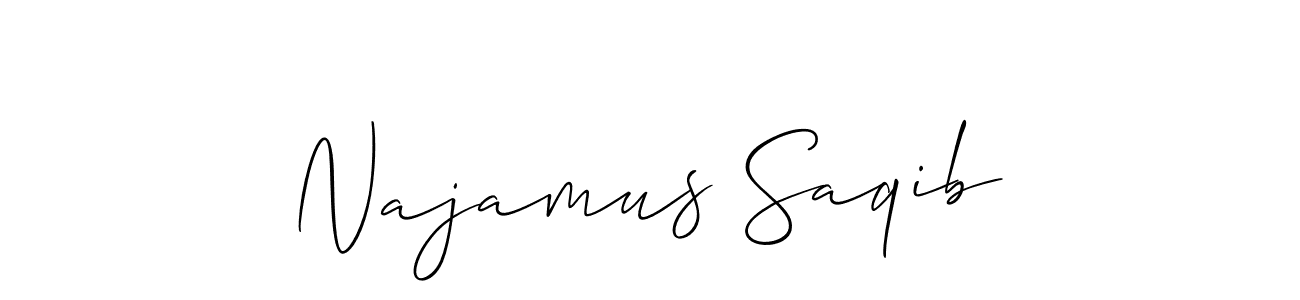 Make a short Najamus Saqib signature style. Manage your documents anywhere anytime using Allison_Script. Create and add eSignatures, submit forms, share and send files easily. Najamus Saqib signature style 2 images and pictures png