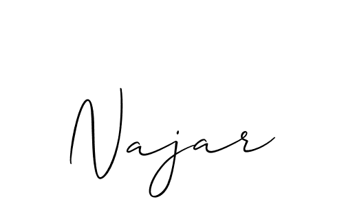 How to make Najar signature? Allison_Script is a professional autograph style. Create handwritten signature for Najar name. Najar signature style 2 images and pictures png