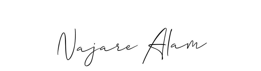 if you are searching for the best signature style for your name Najare Alam. so please give up your signature search. here we have designed multiple signature styles  using Allison_Script. Najare Alam signature style 2 images and pictures png