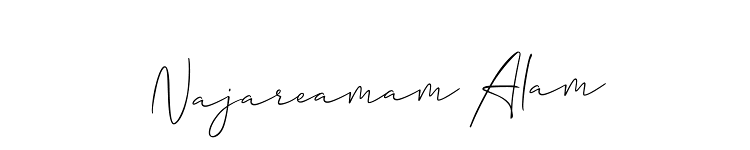 This is the best signature style for the Najareamam Alam name. Also you like these signature font (Allison_Script). Mix name signature. Najareamam Alam signature style 2 images and pictures png