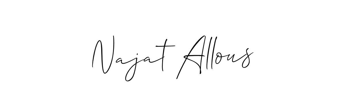 How to Draw Najat Allous signature style? Allison_Script is a latest design signature styles for name Najat Allous. Najat Allous signature style 2 images and pictures png