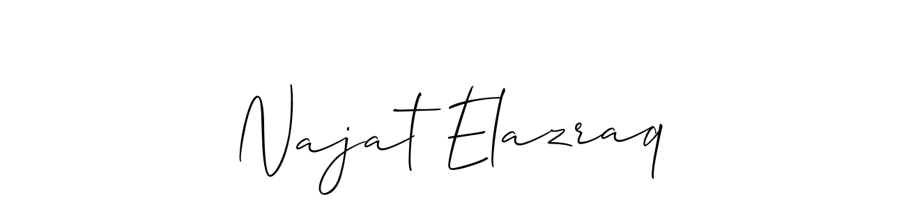 Also we have Najat Elazraq name is the best signature style. Create professional handwritten signature collection using Allison_Script autograph style. Najat Elazraq signature style 2 images and pictures png