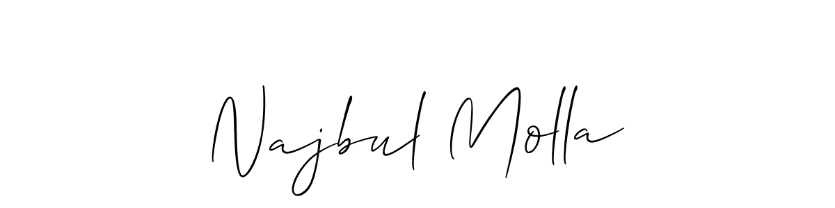 Make a short Najbul Molla signature style. Manage your documents anywhere anytime using Allison_Script. Create and add eSignatures, submit forms, share and send files easily. Najbul Molla signature style 2 images and pictures png