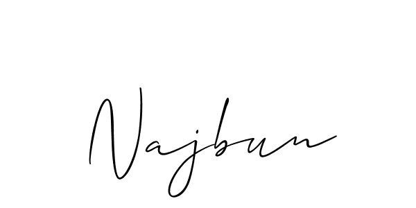 Najbun stylish signature style. Best Handwritten Sign (Allison_Script) for my name. Handwritten Signature Collection Ideas for my name Najbun. Najbun signature style 2 images and pictures png