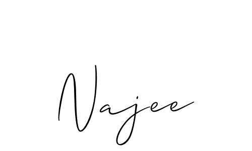 Also You can easily find your signature by using the search form. We will create Najee name handwritten signature images for you free of cost using Allison_Script sign style. Najee signature style 2 images and pictures png