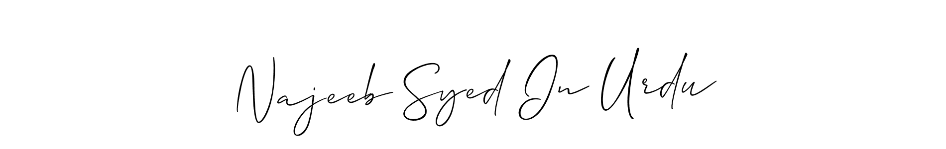 This is the best signature style for the Najeeb Syed In Urdu name. Also you like these signature font (Allison_Script). Mix name signature. Najeeb Syed In Urdu signature style 2 images and pictures png