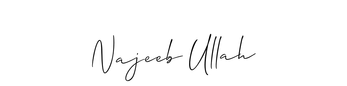 How to make Najeeb Ullah signature? Allison_Script is a professional autograph style. Create handwritten signature for Najeeb Ullah name. Najeeb Ullah signature style 2 images and pictures png