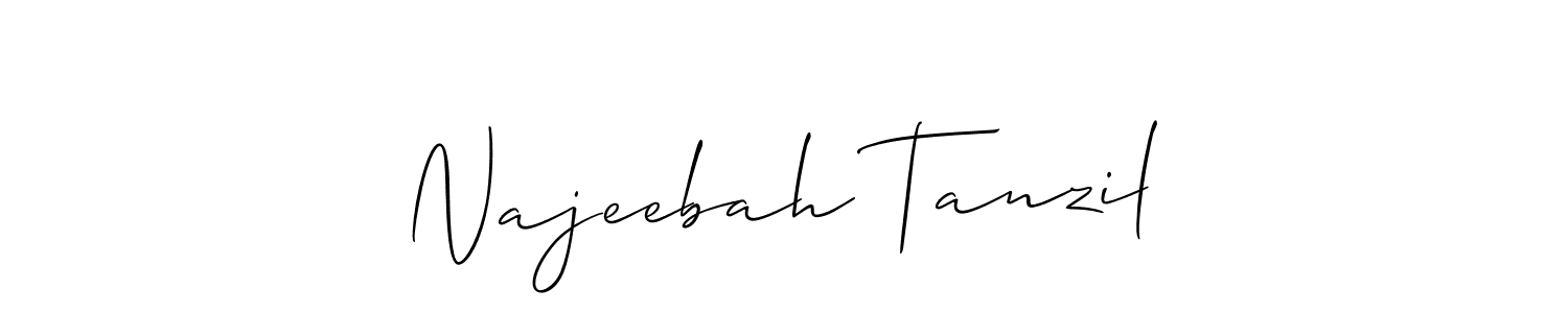 Check out images of Autograph of Najeebah Tanzil name. Actor Najeebah Tanzil Signature Style. Allison_Script is a professional sign style online. Najeebah Tanzil signature style 2 images and pictures png