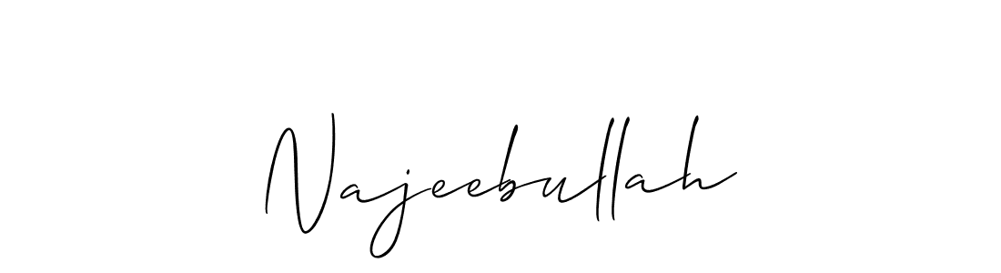 How to make Najeebullah name signature. Use Allison_Script style for creating short signs online. This is the latest handwritten sign. Najeebullah signature style 2 images and pictures png