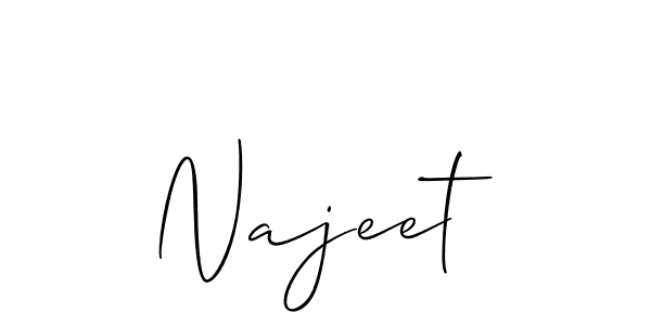 Make a beautiful signature design for name Najeet. Use this online signature maker to create a handwritten signature for free. Najeet signature style 2 images and pictures png