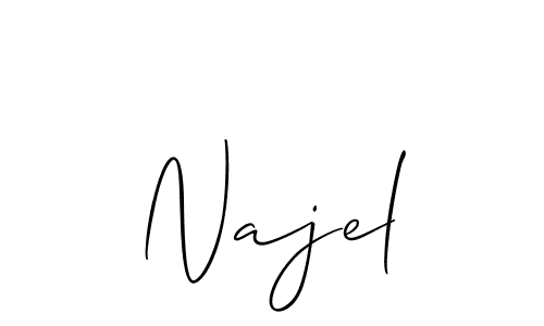 You can use this online signature creator to create a handwritten signature for the name Najel. This is the best online autograph maker. Najel signature style 2 images and pictures png