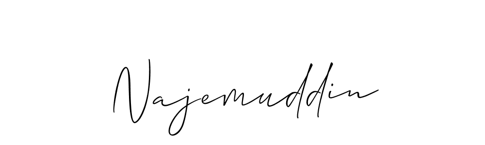 Najemuddin stylish signature style. Best Handwritten Sign (Allison_Script) for my name. Handwritten Signature Collection Ideas for my name Najemuddin. Najemuddin signature style 2 images and pictures png