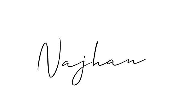 How to make Najhan signature? Allison_Script is a professional autograph style. Create handwritten signature for Najhan name. Najhan signature style 2 images and pictures png
