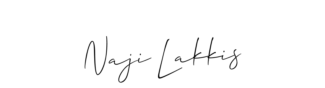 How to Draw Naji Lakkis signature style? Allison_Script is a latest design signature styles for name Naji Lakkis. Naji Lakkis signature style 2 images and pictures png