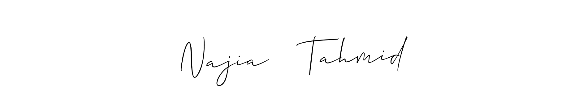 This is the best signature style for the Najia ❤️ Tahmid name. Also you like these signature font (Allison_Script). Mix name signature. Najia ❤️ Tahmid signature style 2 images and pictures png