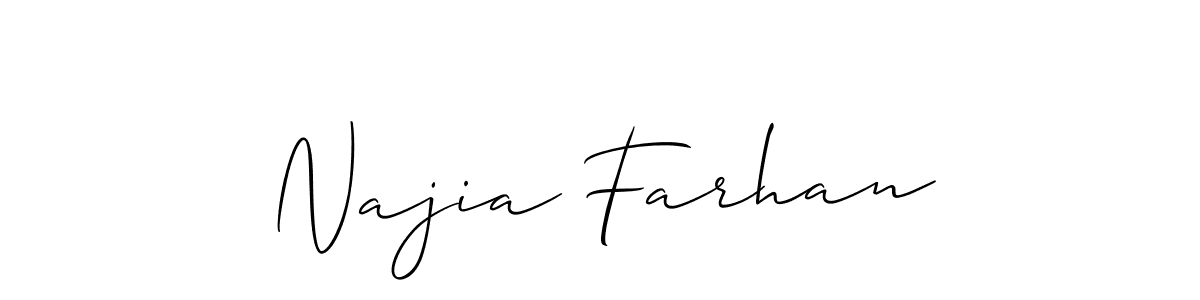 Check out images of Autograph of Najia Farhan name. Actor Najia Farhan Signature Style. Allison_Script is a professional sign style online. Najia Farhan signature style 2 images and pictures png
