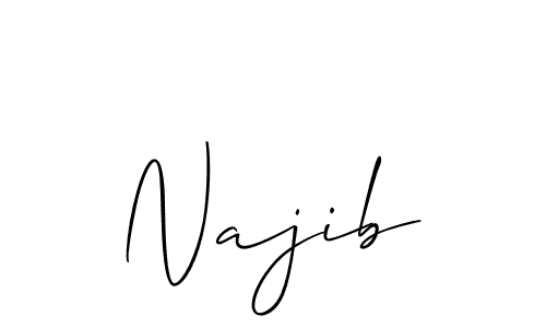 Similarly Allison_Script is the best handwritten signature design. Signature creator online .You can use it as an online autograph creator for name Najib. Najib signature style 2 images and pictures png