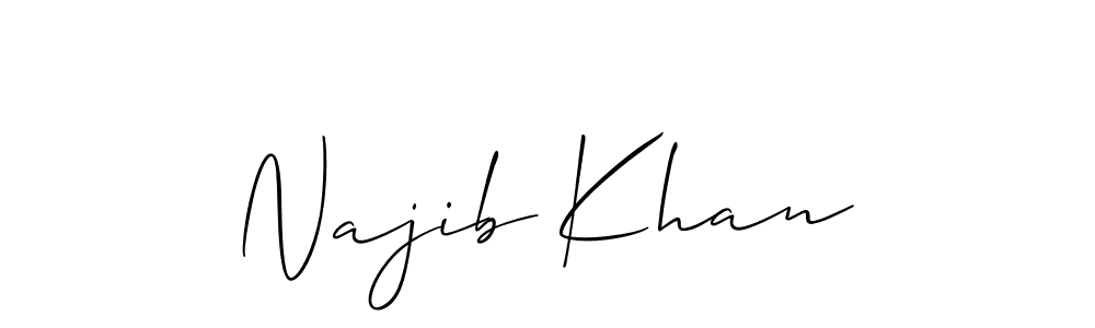 Also we have Najib Khan name is the best signature style. Create professional handwritten signature collection using Allison_Script autograph style. Najib Khan signature style 2 images and pictures png