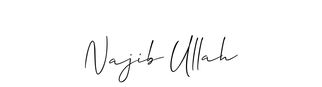 Make a beautiful signature design for name Najib Ullah. With this signature (Allison_Script) style, you can create a handwritten signature for free. Najib Ullah signature style 2 images and pictures png