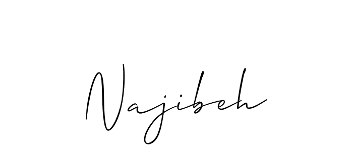 Also You can easily find your signature by using the search form. We will create Najibeh name handwritten signature images for you free of cost using Allison_Script sign style. Najibeh signature style 2 images and pictures png