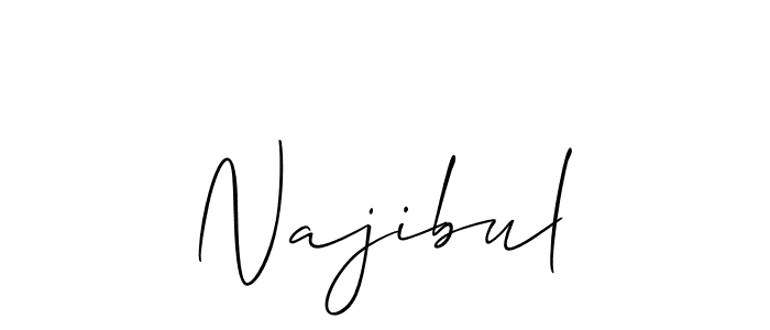 Similarly Allison_Script is the best handwritten signature design. Signature creator online .You can use it as an online autograph creator for name Najibul. Najibul signature style 2 images and pictures png