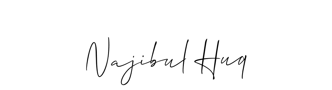 Design your own signature with our free online signature maker. With this signature software, you can create a handwritten (Allison_Script) signature for name Najibul Huq. Najibul Huq signature style 2 images and pictures png
