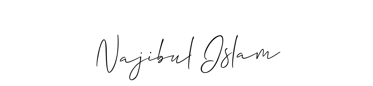 Also You can easily find your signature by using the search form. We will create Najibul Islam name handwritten signature images for you free of cost using Allison_Script sign style. Najibul Islam signature style 2 images and pictures png