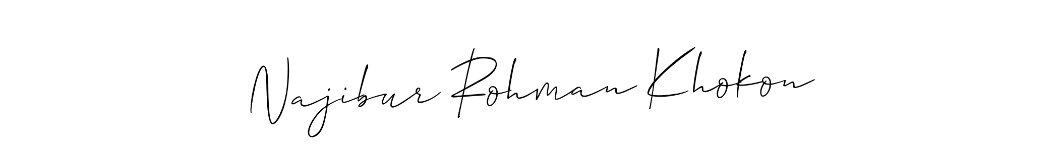 Make a beautiful signature design for name Najibur Rohman Khokon. Use this online signature maker to create a handwritten signature for free. Najibur Rohman Khokon signature style 2 images and pictures png