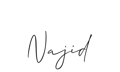 Also You can easily find your signature by using the search form. We will create Najid name handwritten signature images for you free of cost using Allison_Script sign style. Najid signature style 2 images and pictures png