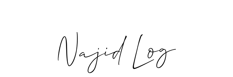 Also we have Najid Log name is the best signature style. Create professional handwritten signature collection using Allison_Script autograph style. Najid Log signature style 2 images and pictures png