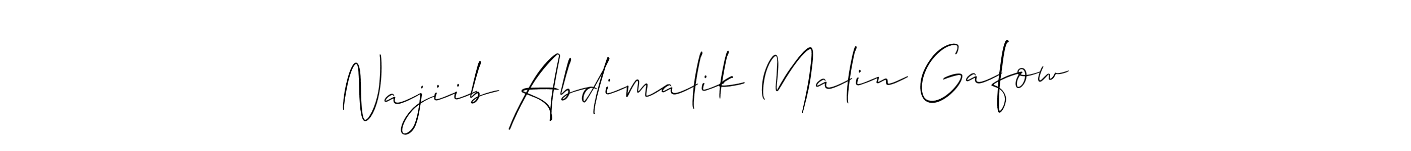 See photos of Najiib Abdimalik Malin Gafow official signature by Spectra . Check more albums & portfolios. Read reviews & check more about Allison_Script font. Najiib Abdimalik Malin Gafow signature style 2 images and pictures png