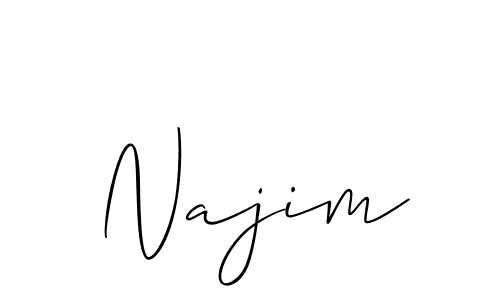 Also we have Najim name is the best signature style. Create professional handwritten signature collection using Allison_Script autograph style. Najim signature style 2 images and pictures png