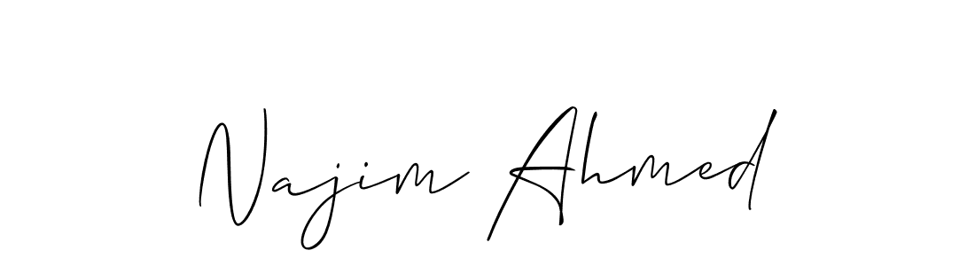 if you are searching for the best signature style for your name Najim Ahmed. so please give up your signature search. here we have designed multiple signature styles  using Allison_Script. Najim Ahmed signature style 2 images and pictures png