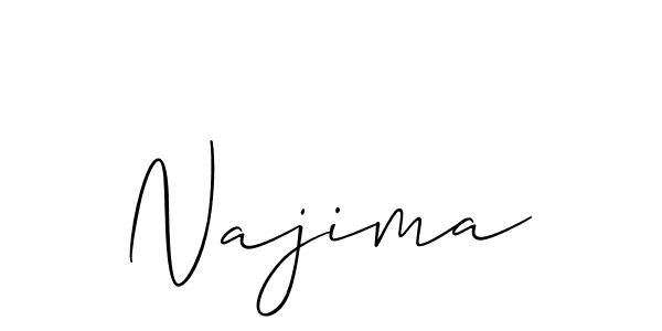 Also You can easily find your signature by using the search form. We will create Najima name handwritten signature images for you free of cost using Allison_Script sign style. Najima signature style 2 images and pictures png