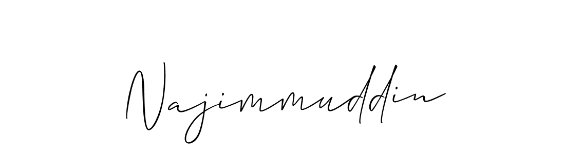 It looks lik you need a new signature style for name Najimmuddin. Design unique handwritten (Allison_Script) signature with our free signature maker in just a few clicks. Najimmuddin signature style 2 images and pictures png