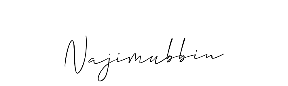 How to make Najimubbin signature? Allison_Script is a professional autograph style. Create handwritten signature for Najimubbin name. Najimubbin signature style 2 images and pictures png