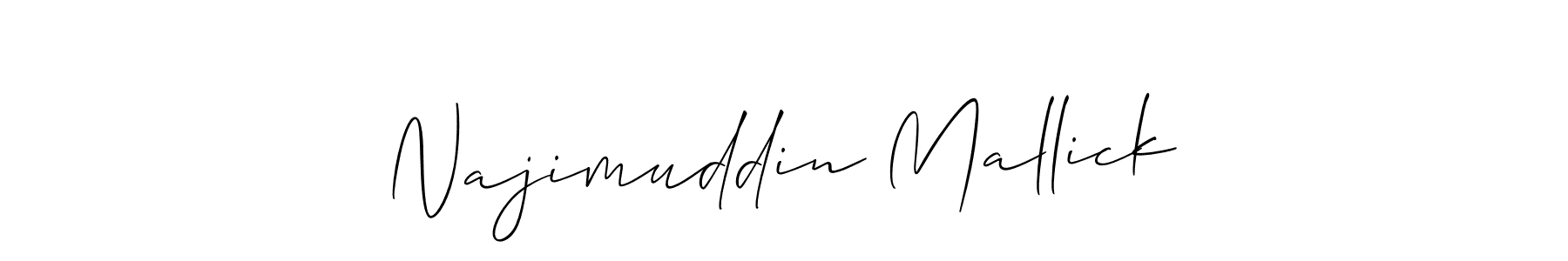 How to make Najimuddin Mallick signature? Allison_Script is a professional autograph style. Create handwritten signature for Najimuddin Mallick name. Najimuddin Mallick signature style 2 images and pictures png