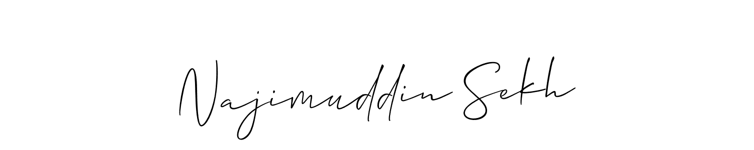 Also we have Najimuddin Sekh name is the best signature style. Create professional handwritten signature collection using Allison_Script autograph style. Najimuddin Sekh signature style 2 images and pictures png