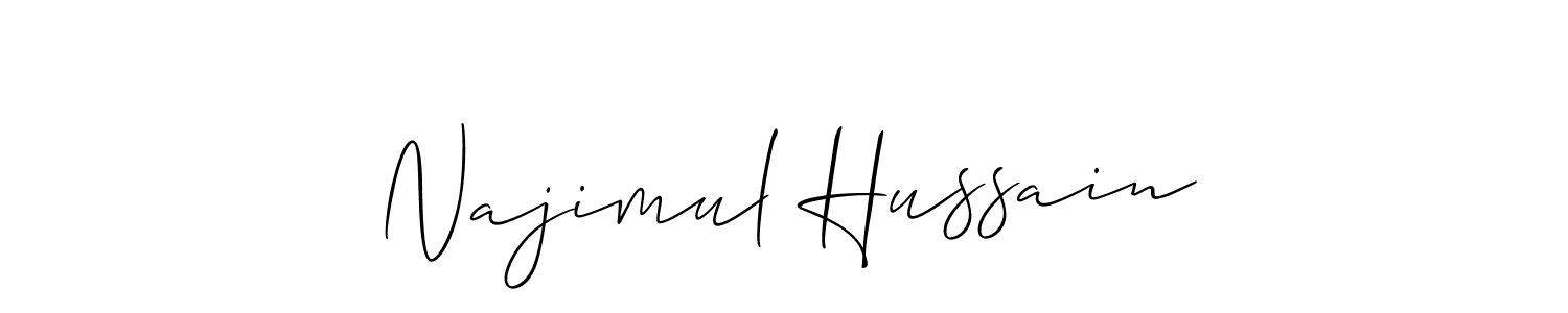 How to make Najimul Hussain signature? Allison_Script is a professional autograph style. Create handwritten signature for Najimul Hussain name. Najimul Hussain signature style 2 images and pictures png