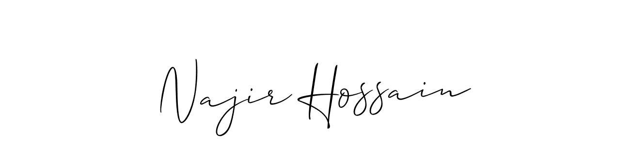 Best and Professional Signature Style for Najir Hossain. Allison_Script Best Signature Style Collection. Najir Hossain signature style 2 images and pictures png