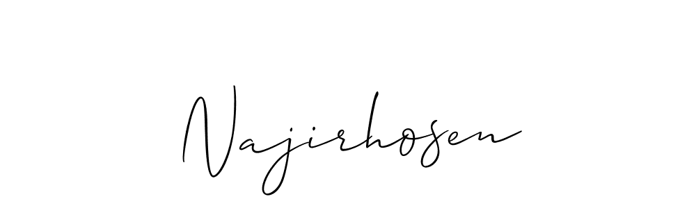 Najirhosen stylish signature style. Best Handwritten Sign (Allison_Script) for my name. Handwritten Signature Collection Ideas for my name Najirhosen. Najirhosen signature style 2 images and pictures png