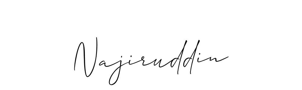 How to Draw Najiruddin signature style? Allison_Script is a latest design signature styles for name Najiruddin. Najiruddin signature style 2 images and pictures png