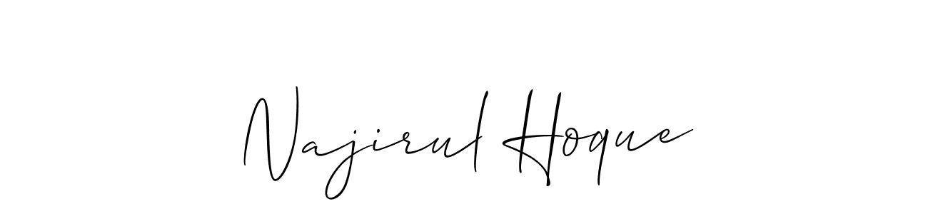 Also we have Najirul Hoque name is the best signature style. Create professional handwritten signature collection using Allison_Script autograph style. Najirul Hoque signature style 2 images and pictures png