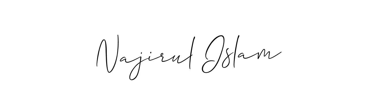 if you are searching for the best signature style for your name Najirul Islam. so please give up your signature search. here we have designed multiple signature styles  using Allison_Script. Najirul Islam signature style 2 images and pictures png