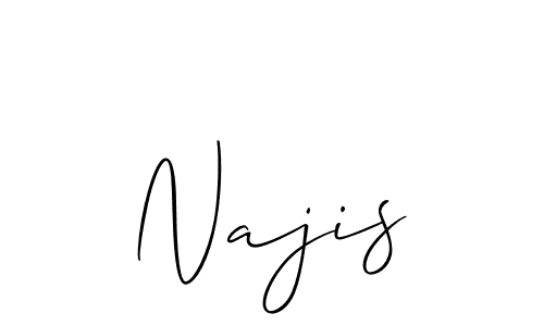 How to make Najis signature? Allison_Script is a professional autograph style. Create handwritten signature for Najis name. Najis signature style 2 images and pictures png