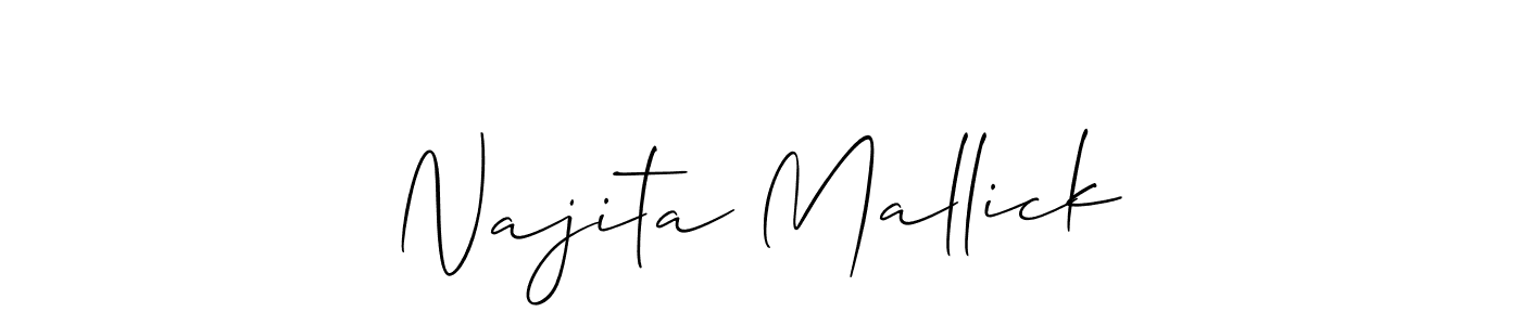 How to make Najita Mallick signature? Allison_Script is a professional autograph style. Create handwritten signature for Najita Mallick name. Najita Mallick signature style 2 images and pictures png