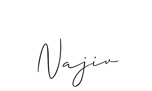 Also we have Najiv name is the best signature style. Create professional handwritten signature collection using Allison_Script autograph style. Najiv signature style 2 images and pictures png