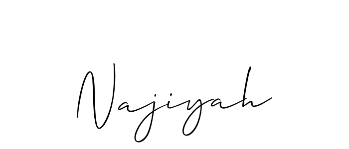 You should practise on your own different ways (Allison_Script) to write your name (Najiyah) in signature. don't let someone else do it for you. Najiyah signature style 2 images and pictures png