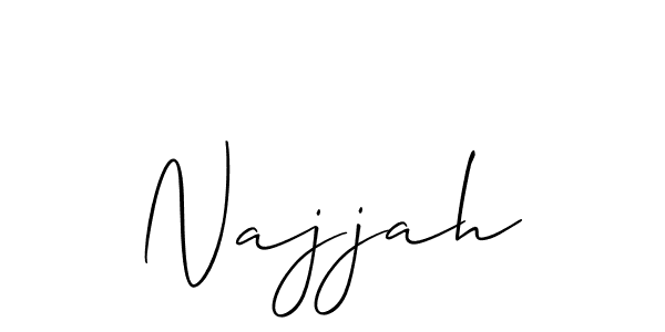 Allison_Script is a professional signature style that is perfect for those who want to add a touch of class to their signature. It is also a great choice for those who want to make their signature more unique. Get Najjah name to fancy signature for free. Najjah signature style 2 images and pictures png