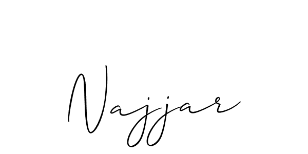 Allison_Script is a professional signature style that is perfect for those who want to add a touch of class to their signature. It is also a great choice for those who want to make their signature more unique. Get Najjar name to fancy signature for free. Najjar signature style 2 images and pictures png